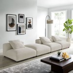 Solace 4-Piece Modular Upholstered Fabric Sectional Sofa - Image 35
