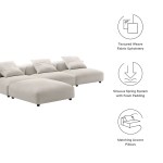 Solace 4-Piece Modular Upholstered Fabric Sectional Sofa - Image 27