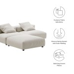 Solace 3-Piece Modular Corduroy Upholstered Sectional Sofa - Image 3