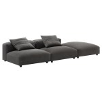Solace 3-Piece Modular Upholstered Fabric Sectional Sofa - Image 4