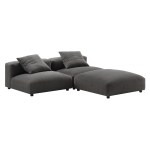 Solace 3-Piece Modular Upholstered Fabric Sectional Sofa - Image 6