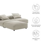 Solace 3-Piece Modular Upholstered Fabric Sectional Sofa - Image 17