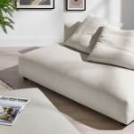 Solace Modular Upholstered Fabric Armless Loveseat and Ottoman Set - Image 31