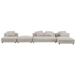 Solace 4-Piece Modular Corduroy Upholstered Sectional Sofa With Ottoman - Image 13