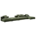 Solace 4-Piece Modular Corduroy Upholstered Sectional Sofa With Ottoman - Image 21