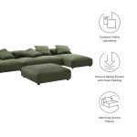 Solace 4-Piece Modular Corduroy Upholstered Sectional Sofa With Ottoman - Image 20