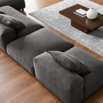 Solace 4-Piece Modular Upholstered Fabric Sectional Sofa With Ottoman - Image 16