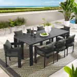 Tahoe 9-Piece Outdoor Patio Aluminum Dining Set - Image 25
