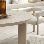 Nautica 5-Piece Round Outdoor Patio Aluminum Dining Table and Chairs Set - Image 72