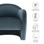 Compose Performance Velvet Accent Chair - Image 12