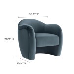 Compose Performance Velvet Accent Chair - Image 13
