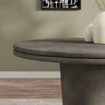 Brion 48" Indoor - Outdoor Patio Concrete Round Dining Table - Image 22