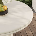 Brion 48" Indoor - Outdoor Patio Concrete Round Dining Table - Image 40