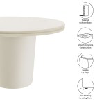 Brion 48" Indoor - Outdoor Patio Concrete Round Dining Table - Image 36