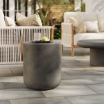 Brion Indoor - Outdoor Patio Concrete Stool - Image 16