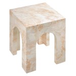 Valen Square Indoor - Outdoor Patio Arched Concrete Side Table - Image 18