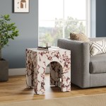 Valen Square Indoor - Outdoor Patio Arched Concrete Side Table - Image 46