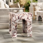 Valen Square Indoor - Outdoor Patio Arched Concrete Side Table - Image 45