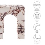 Valen Square Indoor - Outdoor Patio Arched Concrete Side Table - Image 39