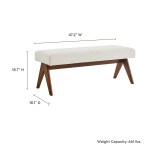 Lyra 47" Boucle Upholstered Bench - Image 13