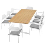 Aeris 9-Piece Outdoor Patio Aluminum Dining Set - Image 35