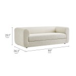 Leif 89" Boucle Upholstered Sofa - Image 4