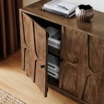 Veda 72" Mango Wood Sideboard Cabinet - Image 10
