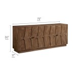 Veda 72" Mango Wood Sideboard Cabinet - Image 4