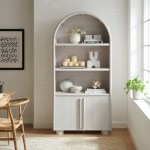 Bellamy Tall Arched Display Cabinet Bookcase - Image 9