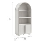 Bellamy Tall Arched Display Cabinet Bookcase - Image 4