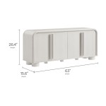 Bellamy Curved 4-Door Sideboard Cabinet - Image 4