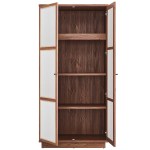 Capri 70" Tall Wood Grain Storage Cabinet - Image 7