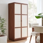 Capri 70" Tall Wood Grain Storage Cabinet - Image 11