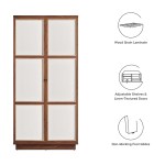 Capri 70" Tall Wood Grain Storage Cabinet - Image 3