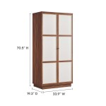Capri 70" Tall Wood Grain Storage Cabinet - Image 4