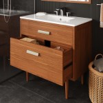 Cassia 36" Teak Wood Bathroom Vanity Cabinet (Sink Basin Not Included) - Image 10