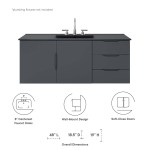 Vitality 48" Single Sink Bathroom Vanity - Image 3