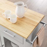 Culinary Kitchen Cart With Towel Bar - Image 5