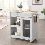 Culinary Kitchen Cart With Towel Bar