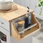 Culinary Kitchen Cart With Spice Rack - Image 5