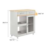 Culinary Kitchen Cart With Spice Rack - Image 4