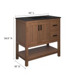 Ashlyn 36” Wood Bathroom Vanity - Image 4