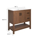 Ashlyn 36” Wood Bathroom Vanity - Image 25