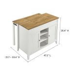 Garland 3-Piece Kitchen Island and Stool Set - Image 4