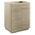 Render 24" Faux Travertine Bathroom Vanity Cabinet (Sink Not Included) - Image 2