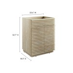 Render 24" Faux Travertine Bathroom Vanity Cabinet (Sink Not Included) - Image 3