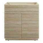 Render 30" Faux Travertine Bathroom Vanity Cabinet (Sink Not Included) - Image 7