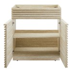 Render 30" Faux Travertine Bathroom Vanity Cabinet (Sink Not Included) - Image 8