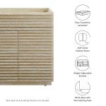 Render 30" Faux Travertine Bathroom Vanity Cabinet (Sink Not Included) - Image 4