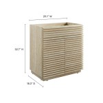 Render 30" Faux Travertine Bathroom Vanity Cabinet (Sink Not Included) - Image 3